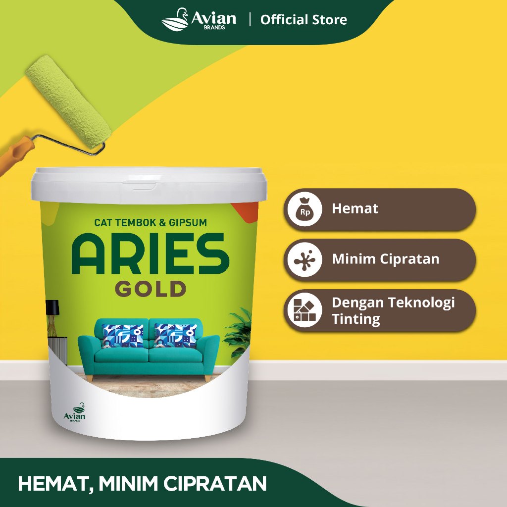 Aries Gold Cat Tembok 18 Kg