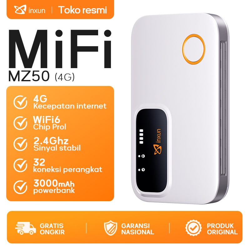 COD Bonus120GB XINXUN MZ50 Pocket Wifi MiFi 4G LTE 3000mAh 32 Perangkat E-SIM Nano SIM Card modem wi