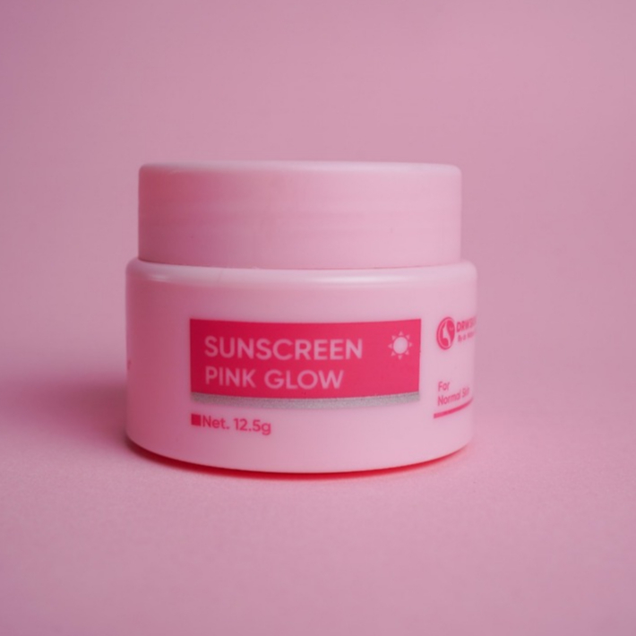 DRW Skincare Sunscreen Wajah Cream Siang Pinky Glowing Melindungi Kulit dari  Sinar UV Original BPOM