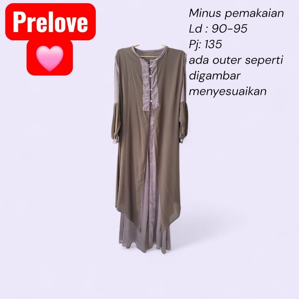 Prelove gamis 2in1 rompi  lepas