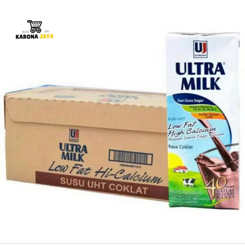 Susu Ultra Milk Low Fat Coklat 250ml [1 Dus/24 Pcs]