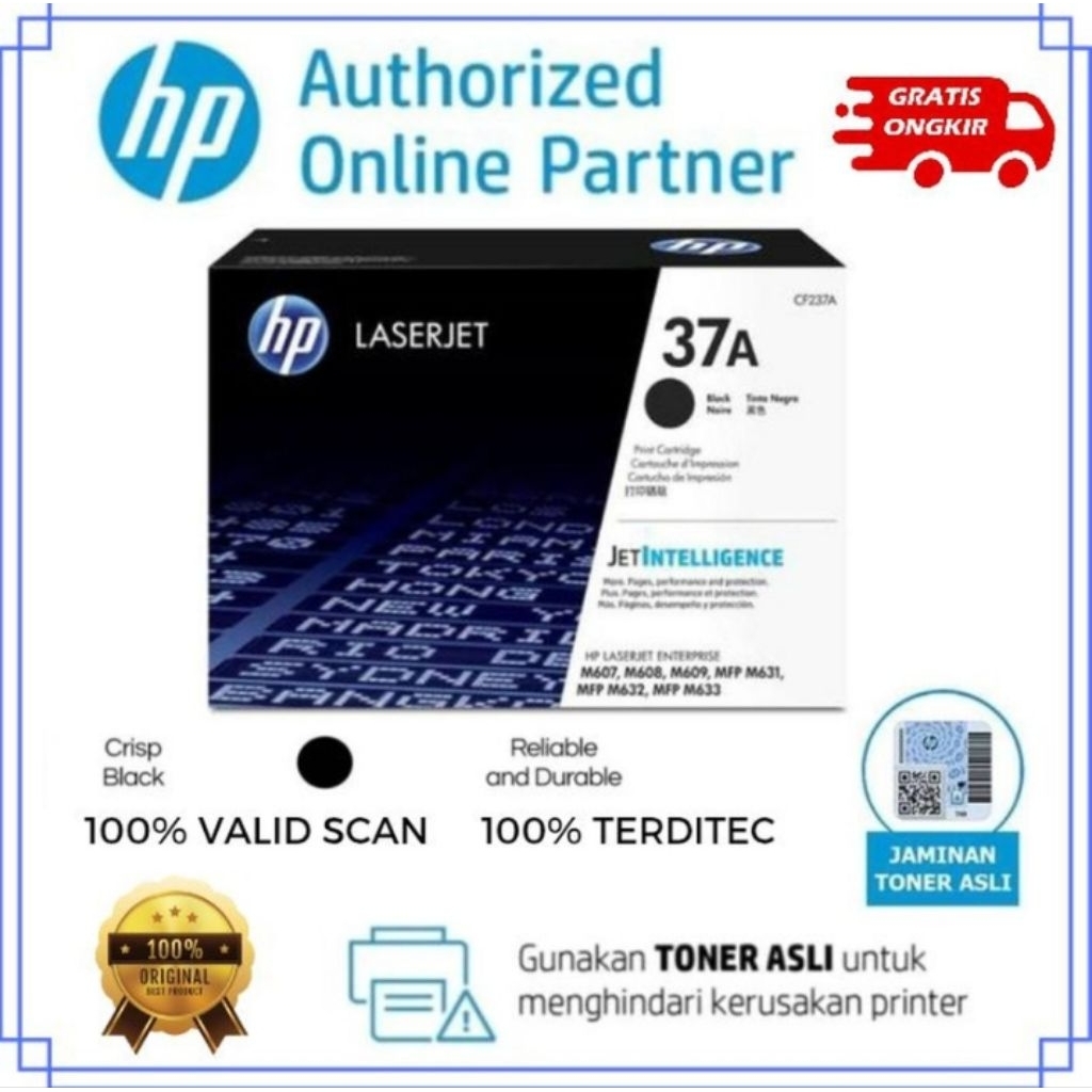 Toner Hp LaserJet 37A Black Original