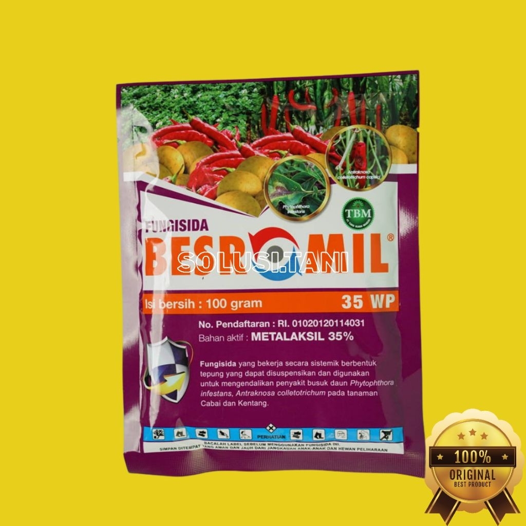 Fungisida BESROMIL 35 WP 100 gr - Berbahan Aktif Metalaksil 35 WP