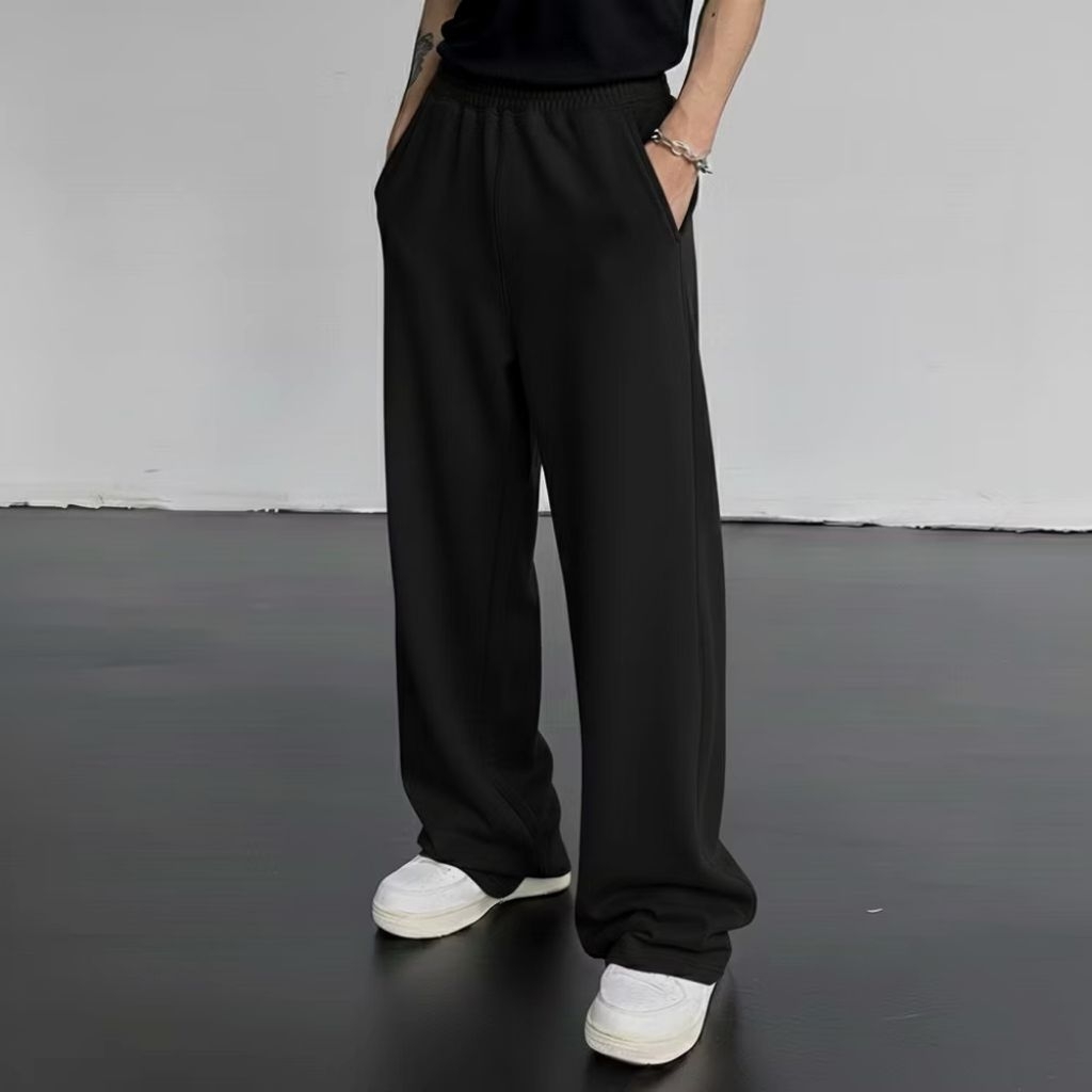 CELANA SWEETPANTS BAGGY HITAM