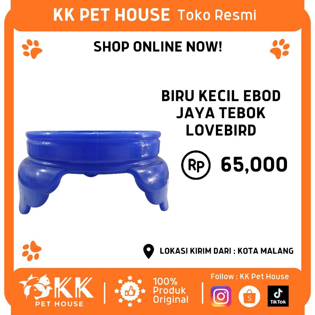0832-BIRU KECIL EBOD JAYA TEBOK LOVEBIRD