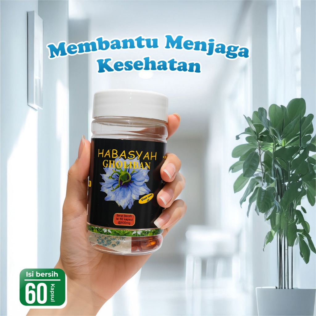 Kapsul Minyak Habbatussauda Habasyah Gholiban isi 60 Kapsul