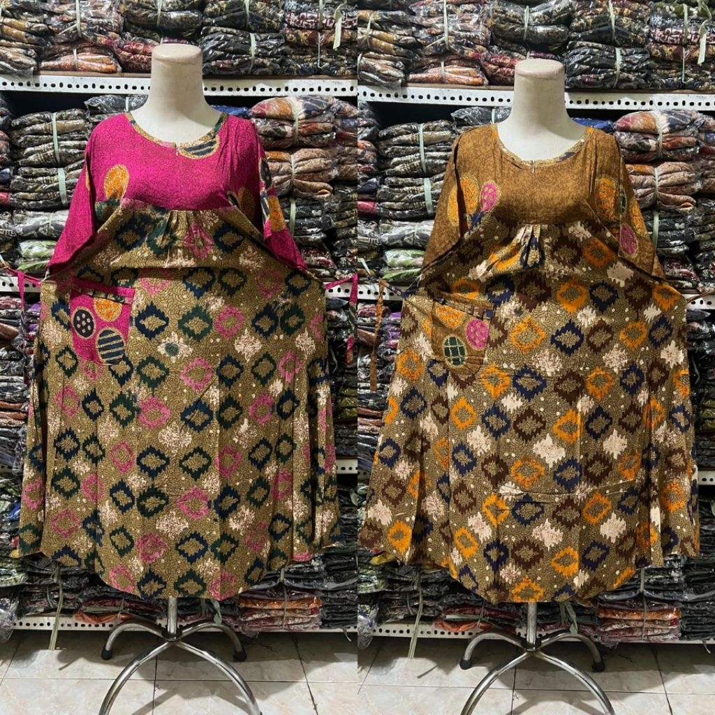 DASTER JUMBO ERNA BY PUTRI DIANA RESLETING BUSUI LENGAN PENDEK TALI PINGGANG