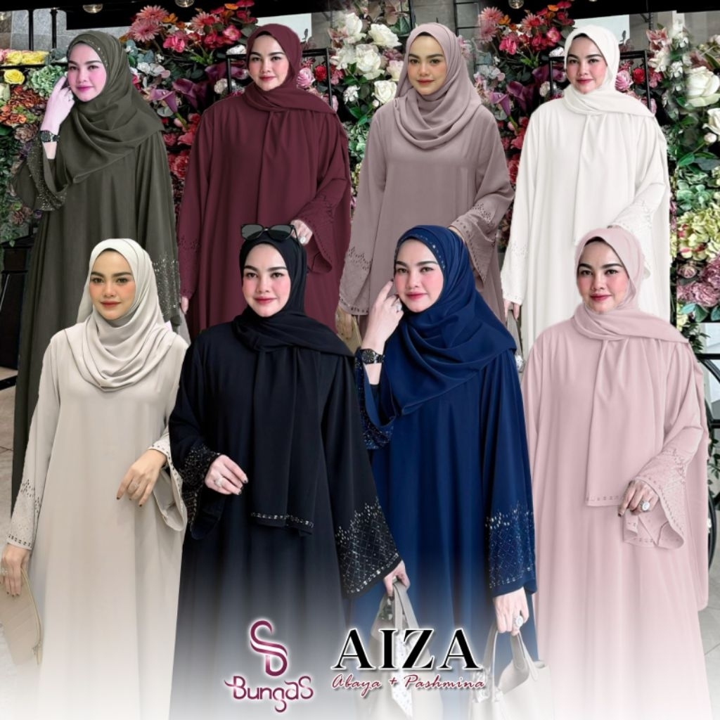 Aiza dress set pasmina original bungas syari
