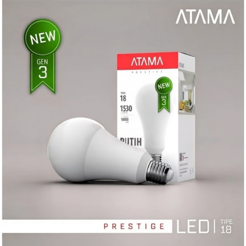 Lampu LED BULB ATAMA PRESTIGE Tipe 18 GEN 3 (NEW) Putih