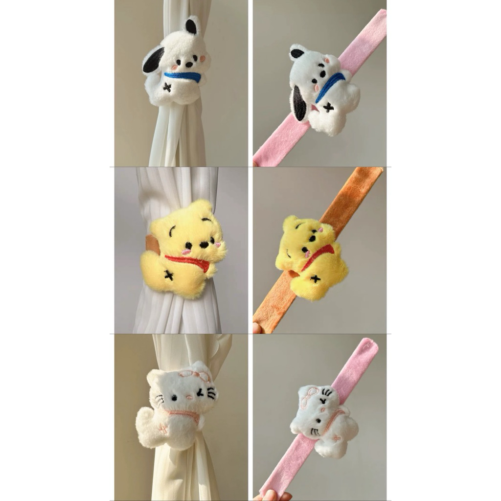 Ikat Gorden Boneka Plush | Curtain Tieback Karakter Lucu Pengikat Tirai