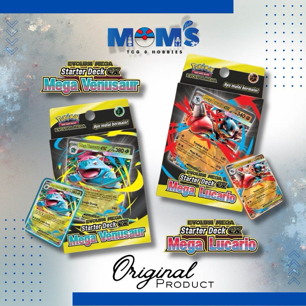 Pokemon Trading Card Game TCG Starter Deck ex Mega Lucario dan Starter Deck ex Mega Venusaur
