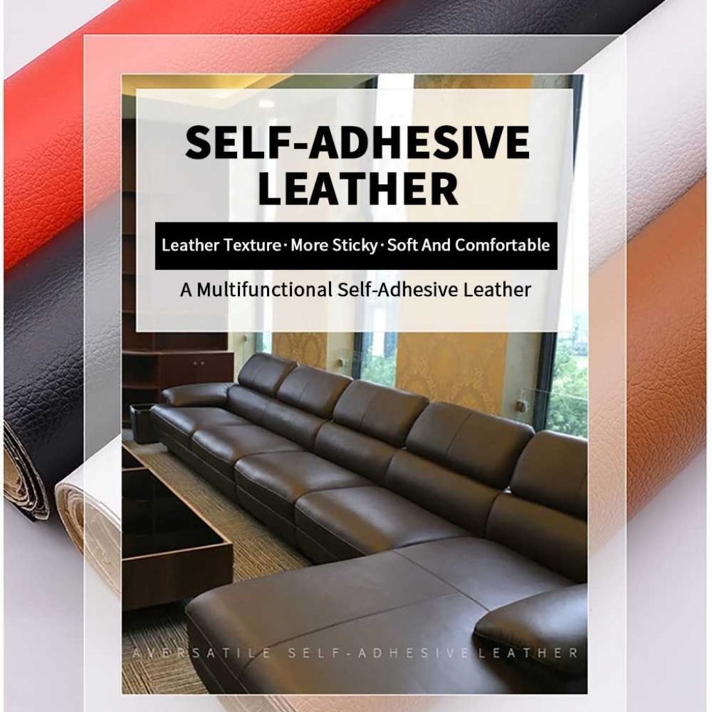 KULIT SINTETIS TAMBAL SOFA SERVIS PETBAIKAN JOK SOFA HITAM COKLAT MOBIL RUSAK PASANG MUDAH PNP |4317