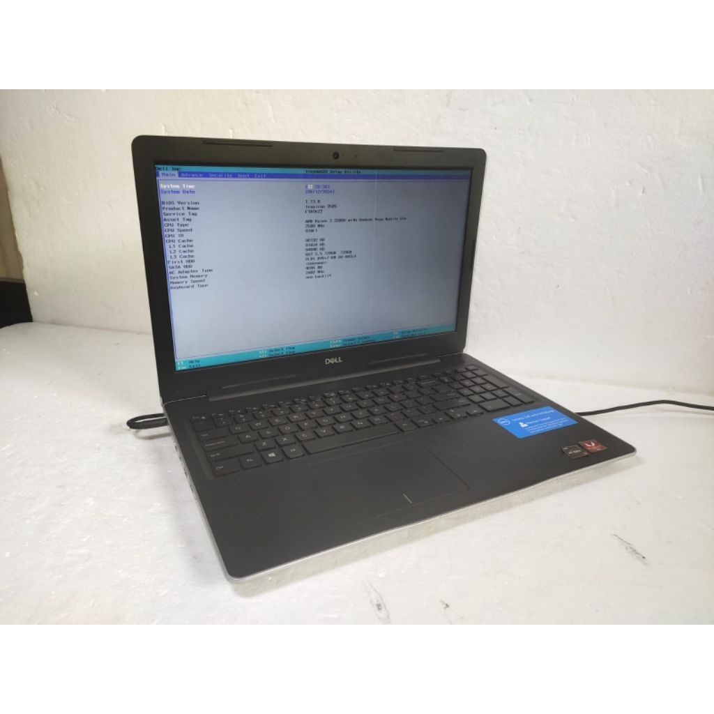 B54 Laptop Dell inspiron 3585 AMD Ryzen 3 Ram 4GB murah meriah Diobralll