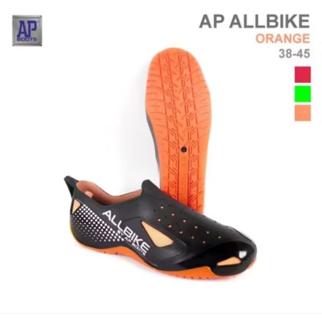 Ap Boots All Bike Orange Sepatu Allbike  Bersepeda/Mancing  Original Anti Slip/Anti Air