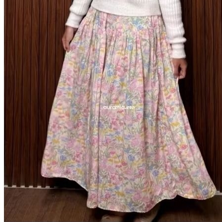 Rok motif flower Rok Rayon Premium Korean Jumbo
