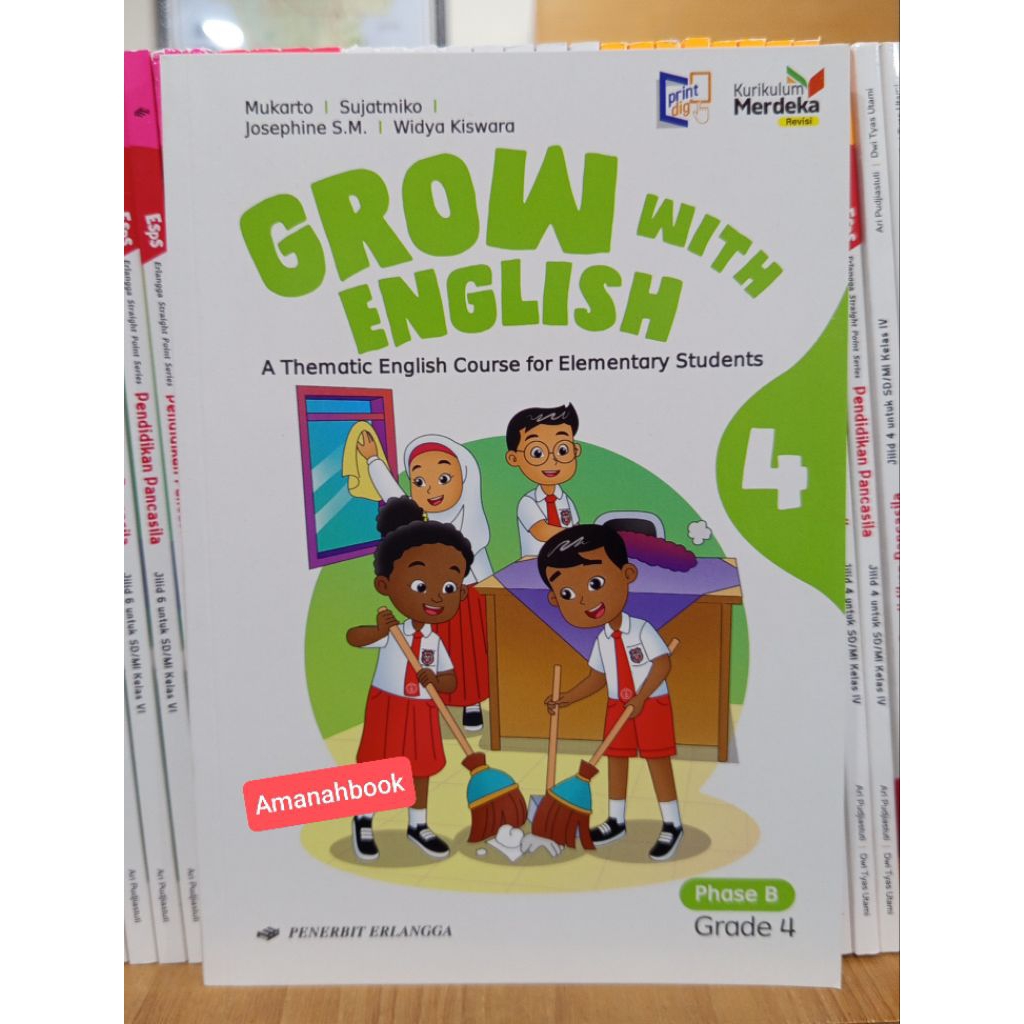 Grow with English Bahasa Inggris SD Kelas 4 Kurikulum Merdeka Erlangga Revisi