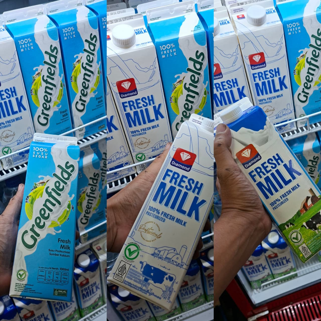 Greenfields Fresh Milk Diamond Pengganti Susu UHT 1 Liter