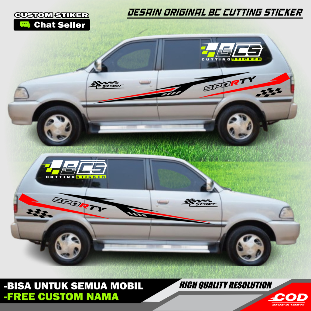 Stiker Lis Body Mobil Terbaru Cutting Stiker Variasi Body Samping Kijang Lgx