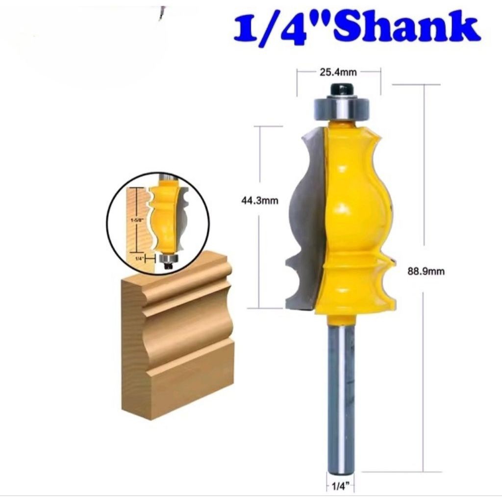 NP0205 Mata profil  kayu Molding Lis kayu laci lemari meja Mata Roter Router bit