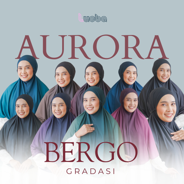 Lucba hijab | Bergo hijab Gradasi | aurora hijab Bergo Gradasi