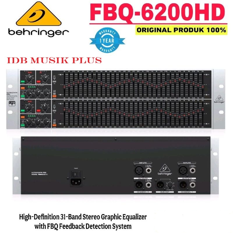 Equalizer Behringer FBQ6200HD FBQ 6200HD Equaliser Original