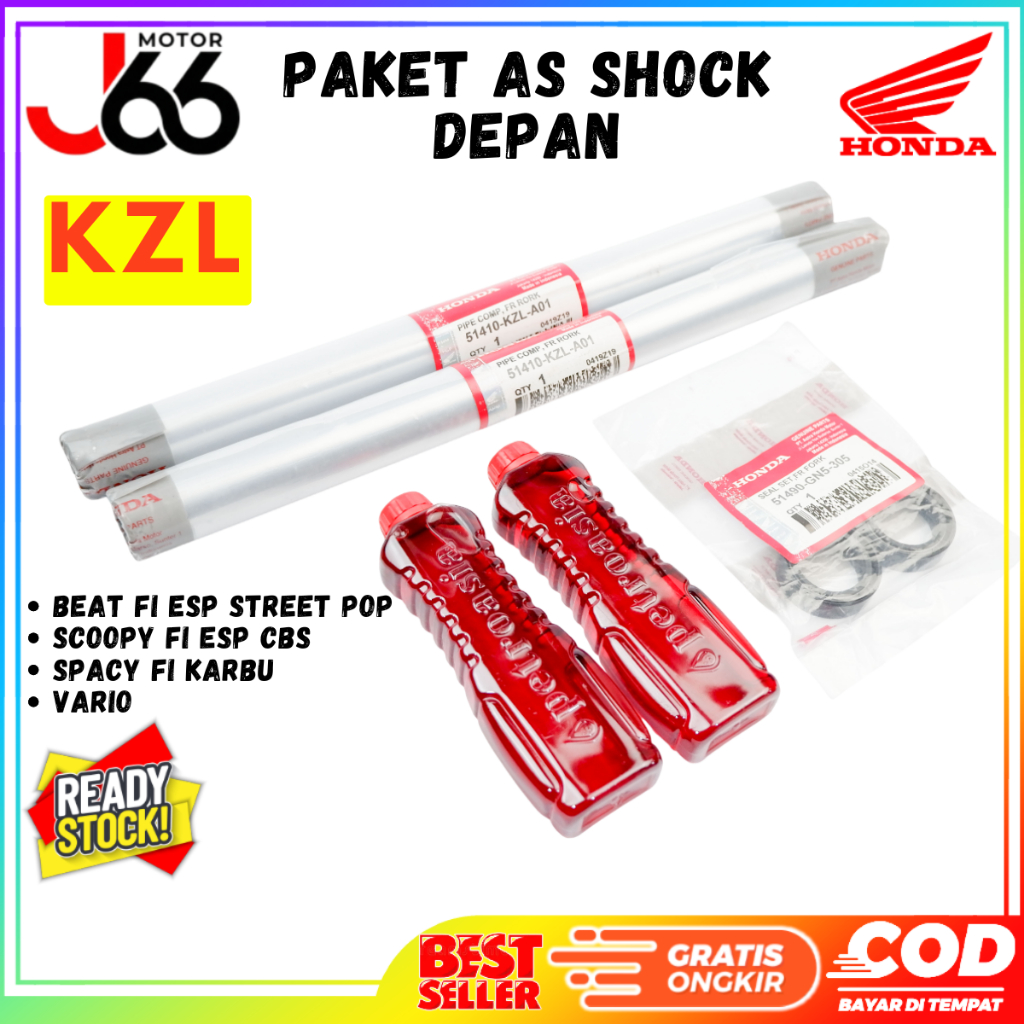 AS SHOCK DEPAN BEAT FI VARIO / PAKET AS SHOCK DEPAN HONDA BEAT POP BEAT ESP STREET - ORIGINAL KZL