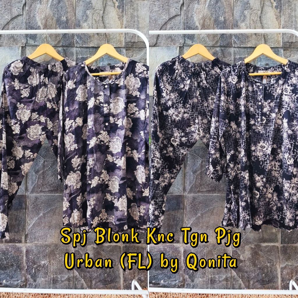 {Ld 124 Cm} Daster Qonita Batik Pekalongan ll Spj Blong Kancing Tangan Panjang
