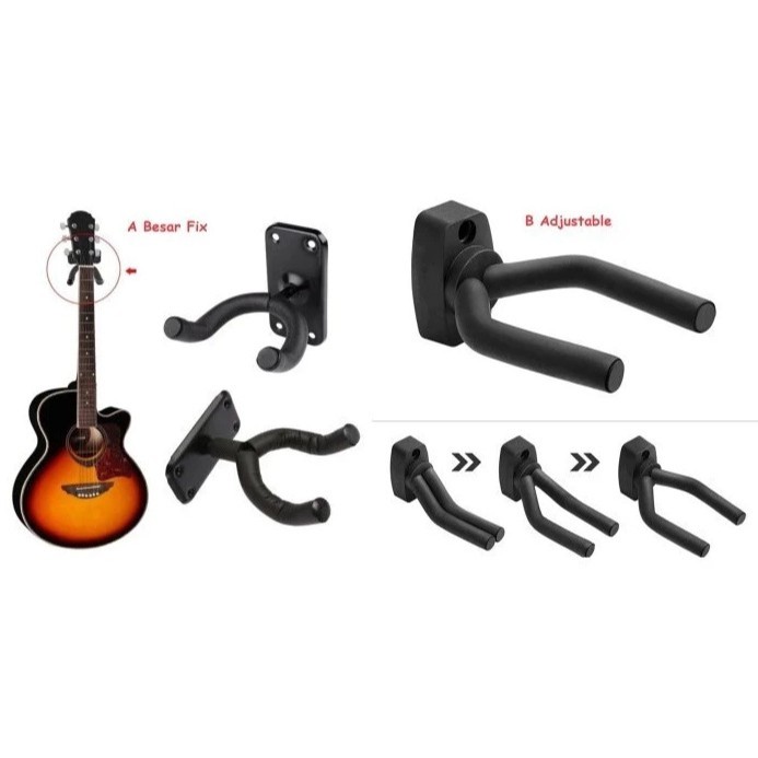 Stand Gitar Hanger Gantungan Guitar Dinding ABS