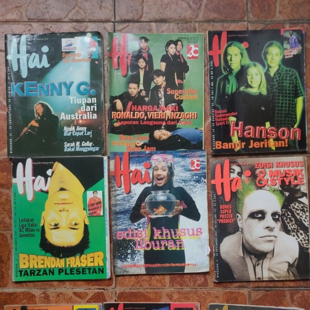 MAJALAH " HAI " VARIASI BERBAGAI COVER ARTIS