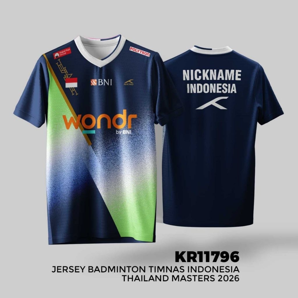 JERSEY BADMINTON TIMNAS INDONESIA THAILAND MASTERS 2026