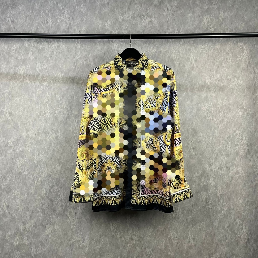 Kemeja Pria Lengan Panjang Full Motif Kemeja Pria Lengan Panjang