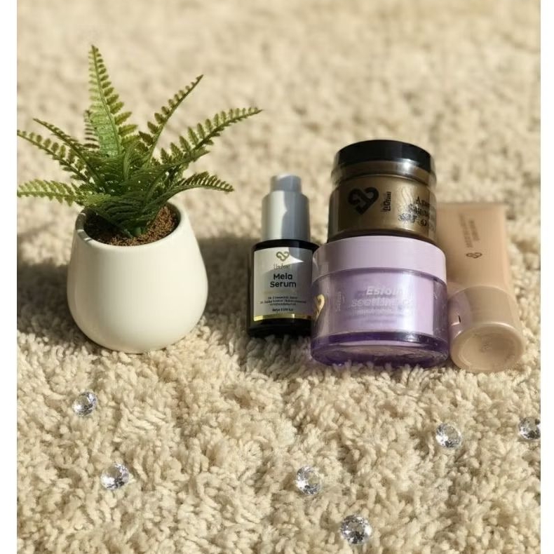 [ LISHUI SS SPF 40 ] GLOWING SET MELA SERUM || PAKET LENGKAP LISHUI CREAM PENGHILANG FLEK HITAM BEKA