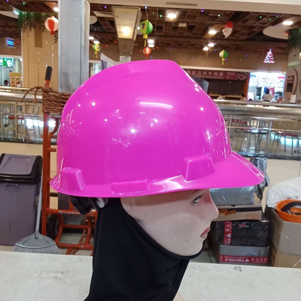 helm Safety industri merk Arrowhead warna pink (merah muda) helm Safety Proyek dan pertambangan orig