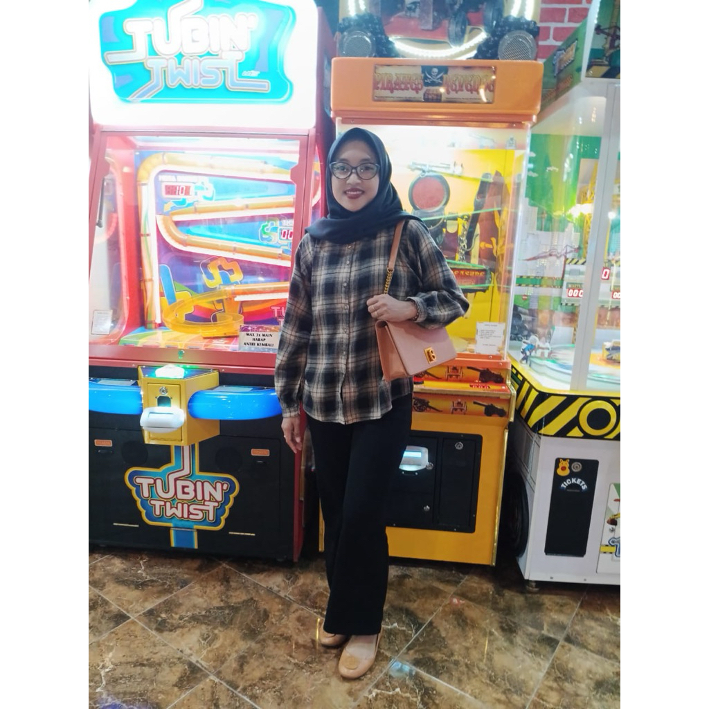 Tas buttonscarves preloved original