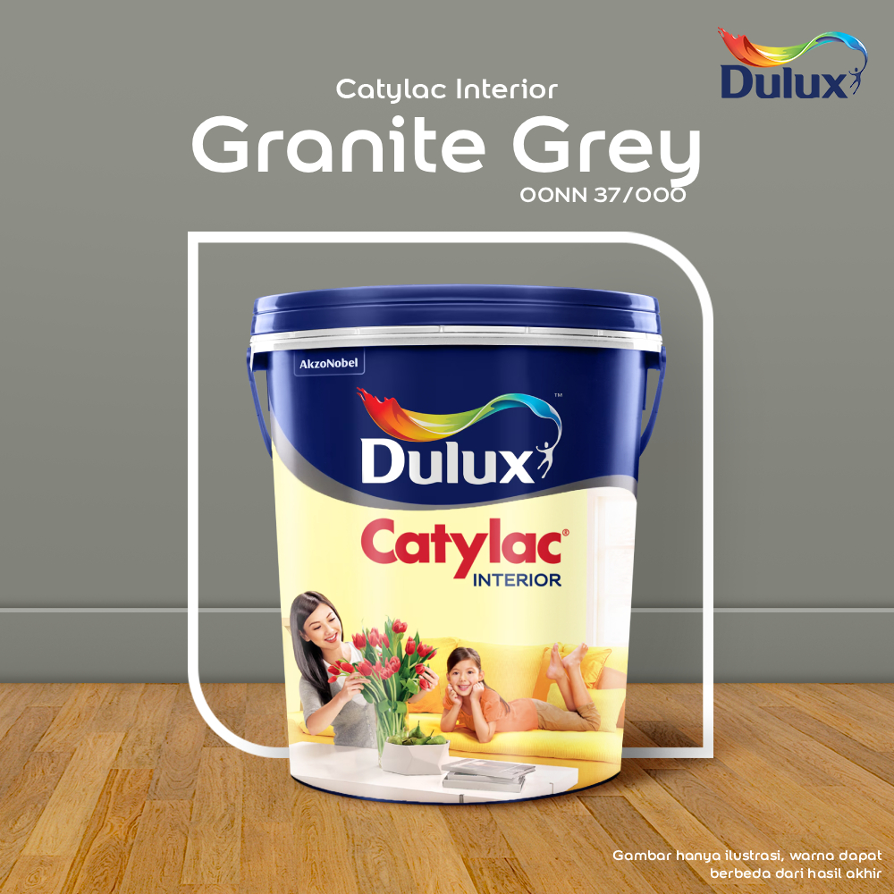 CAT TEMBOK GRANITE GREY DULUX CATYLAC INTERIOR - 5 KG CAT GRANITE GREY 00NN 37/000 CAT TEMBOK DULUX 