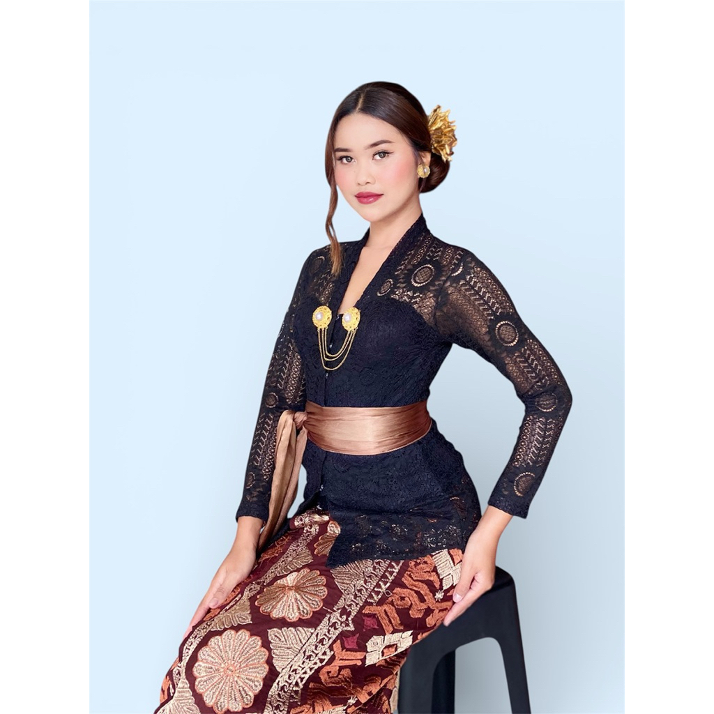 Kebaya bali brokat kartini lengan panjang