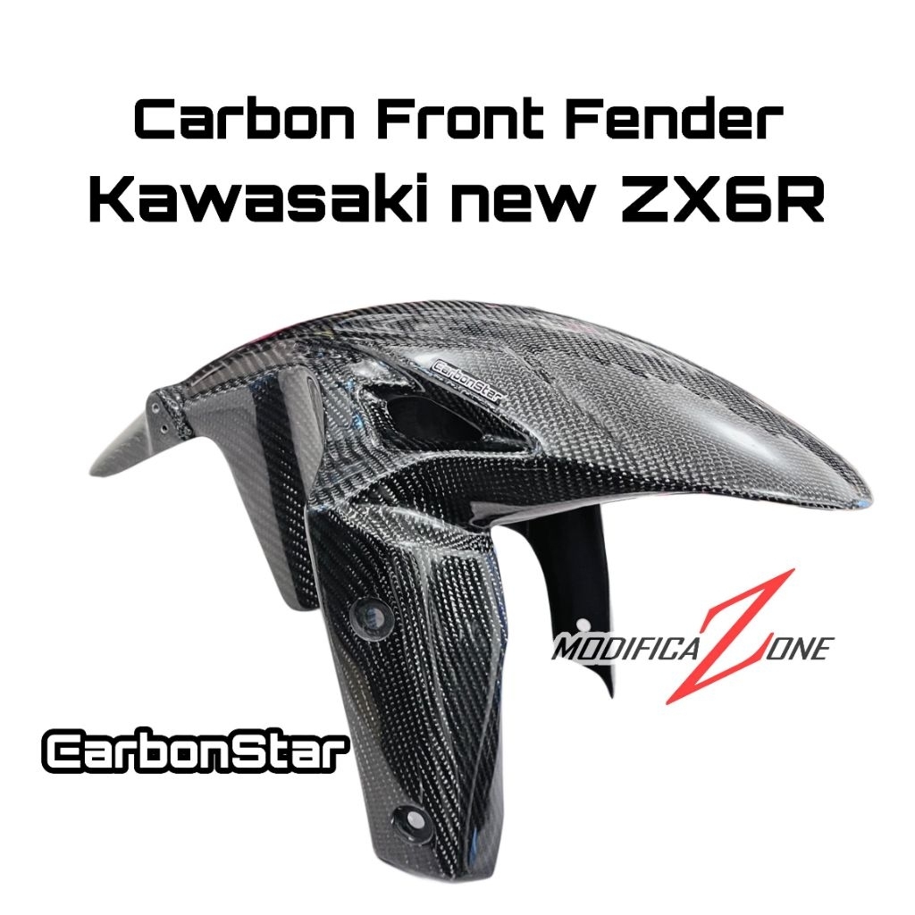 CarbonStar : Spakbor Carbon New ZX6R Modificazone Aksesoris karbon Kevlar Fiber Modifikasi Original