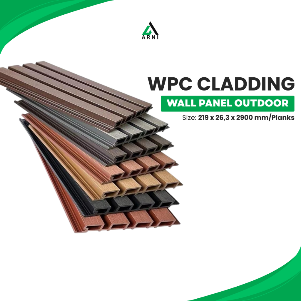 Wall Panel WPC Kayu Komposit - Dekorasi Dinding Outdoor Modern
