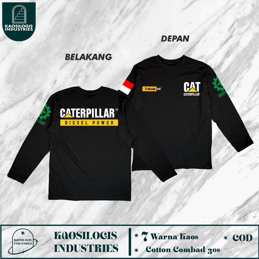 Kaos Lengan Panjang diesel power alat berat DB - Kaosilogis