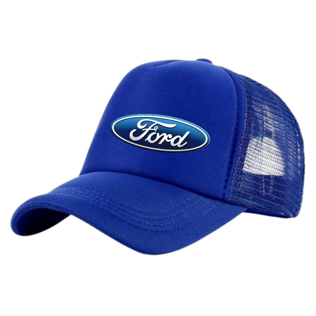 Topi Trucker Jaring Logo Ford Keren Pria Wanita Dewasa