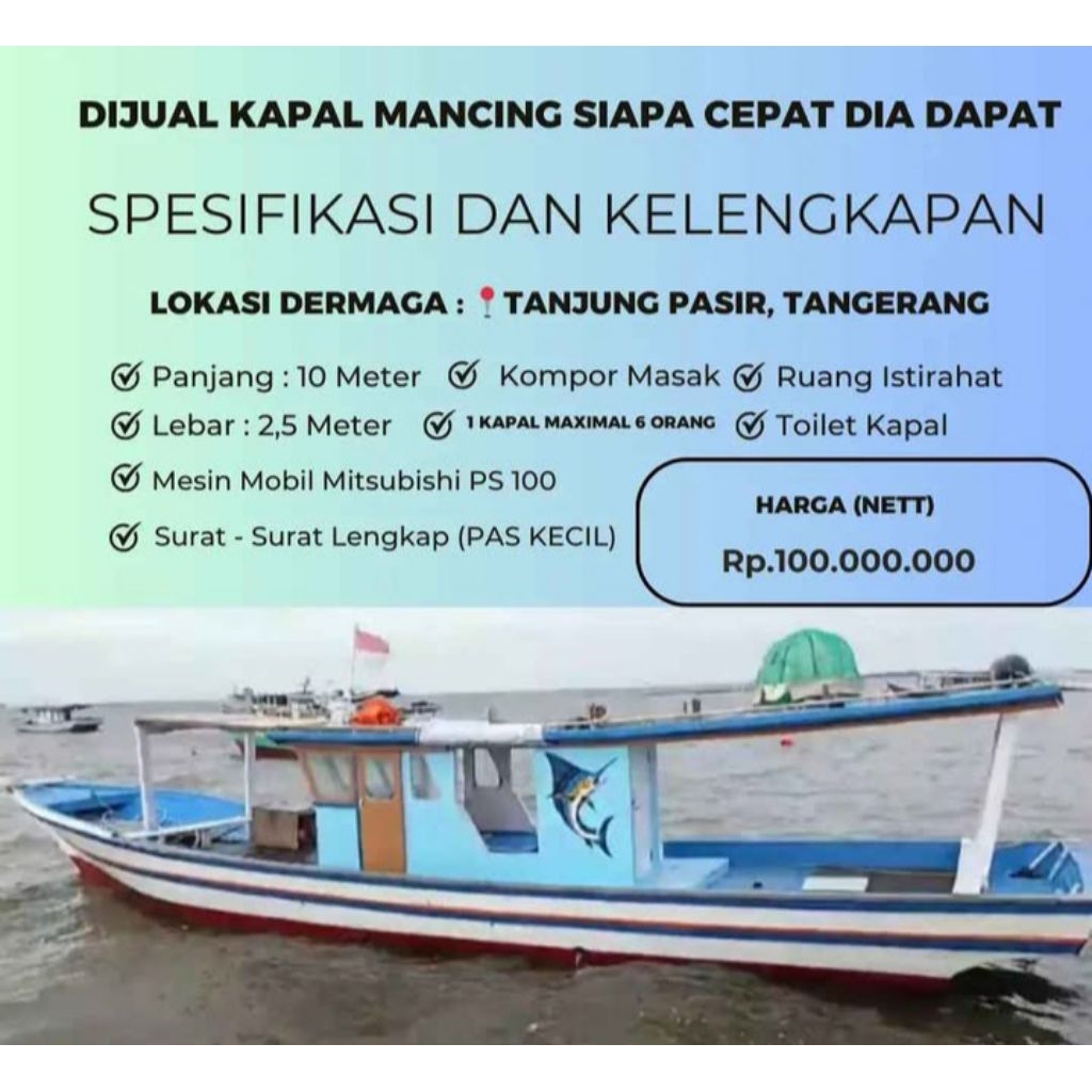 DI JUAL KAPAL MANCING TRADITIONAL