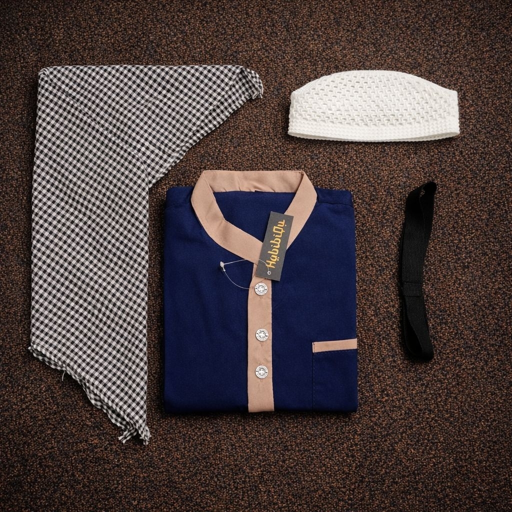 HABIBI BAJU GAMIS KOKO SET SORBAN ANAK BAYI 0-2 TAHUN | JUBAH KATUN BAYI SETELAN SORBAN