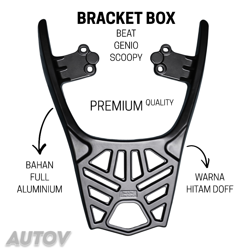 Breket Box Motor Beat Scoopy Genio Aluminium Doff