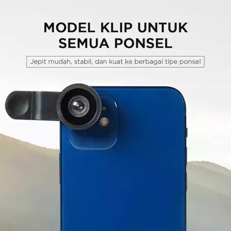 Lensa Kamera HP Smartphone Fisheye Macro Wide