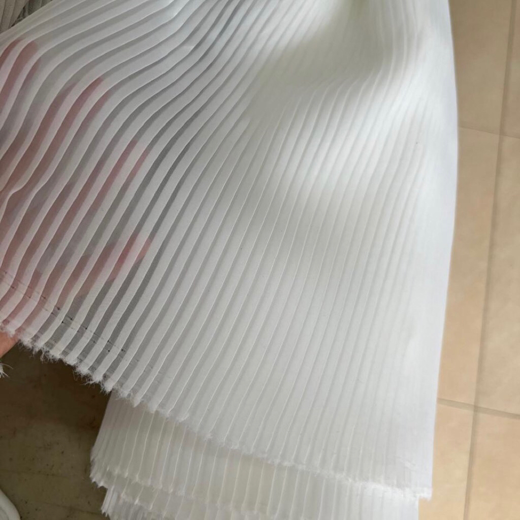 1/2 meter kain Organza Plisket Centi - organdi pleats kain pesta by nistextile