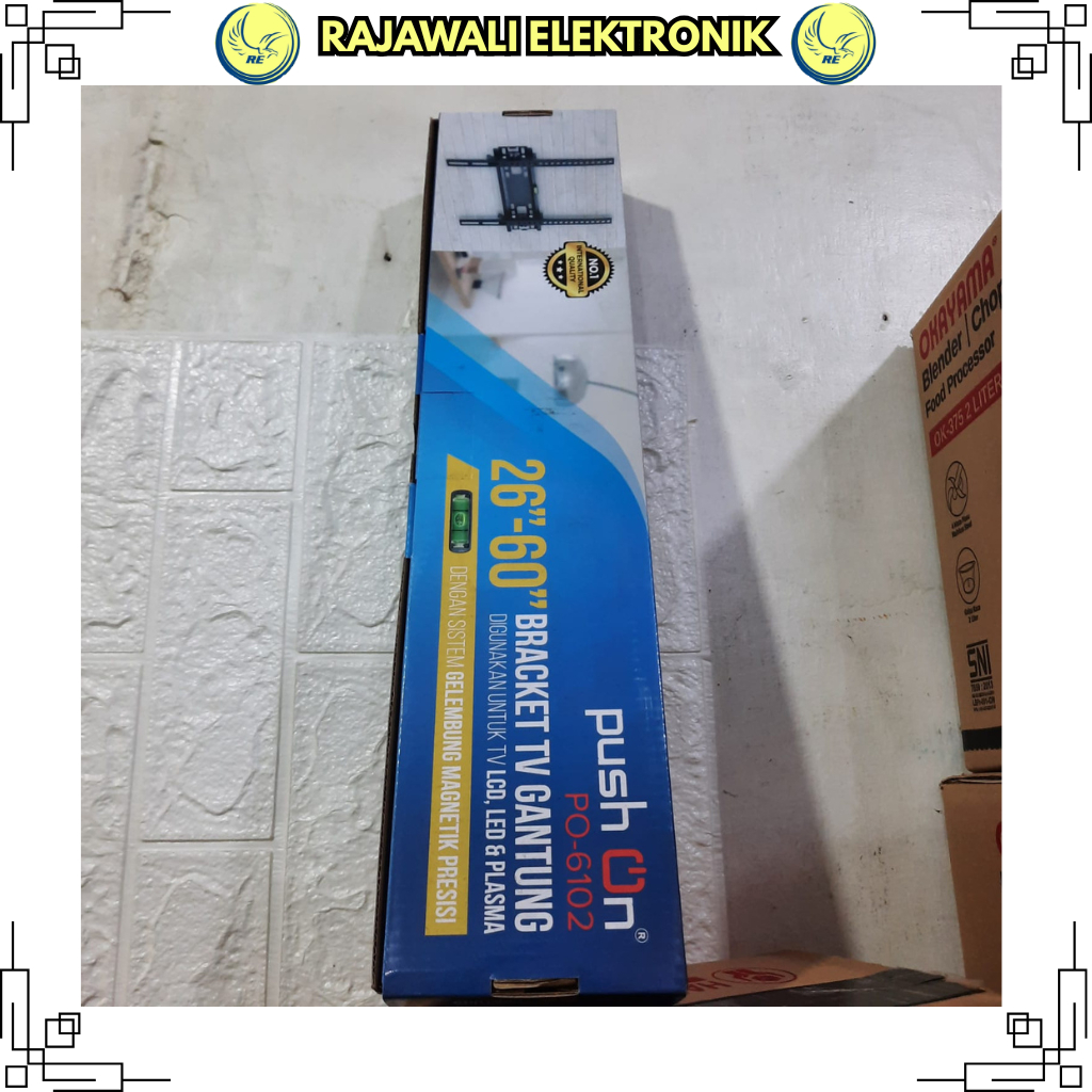 Bracket TV LCD LED Plasma Gantung 26"-60" PUSH On PO 6102