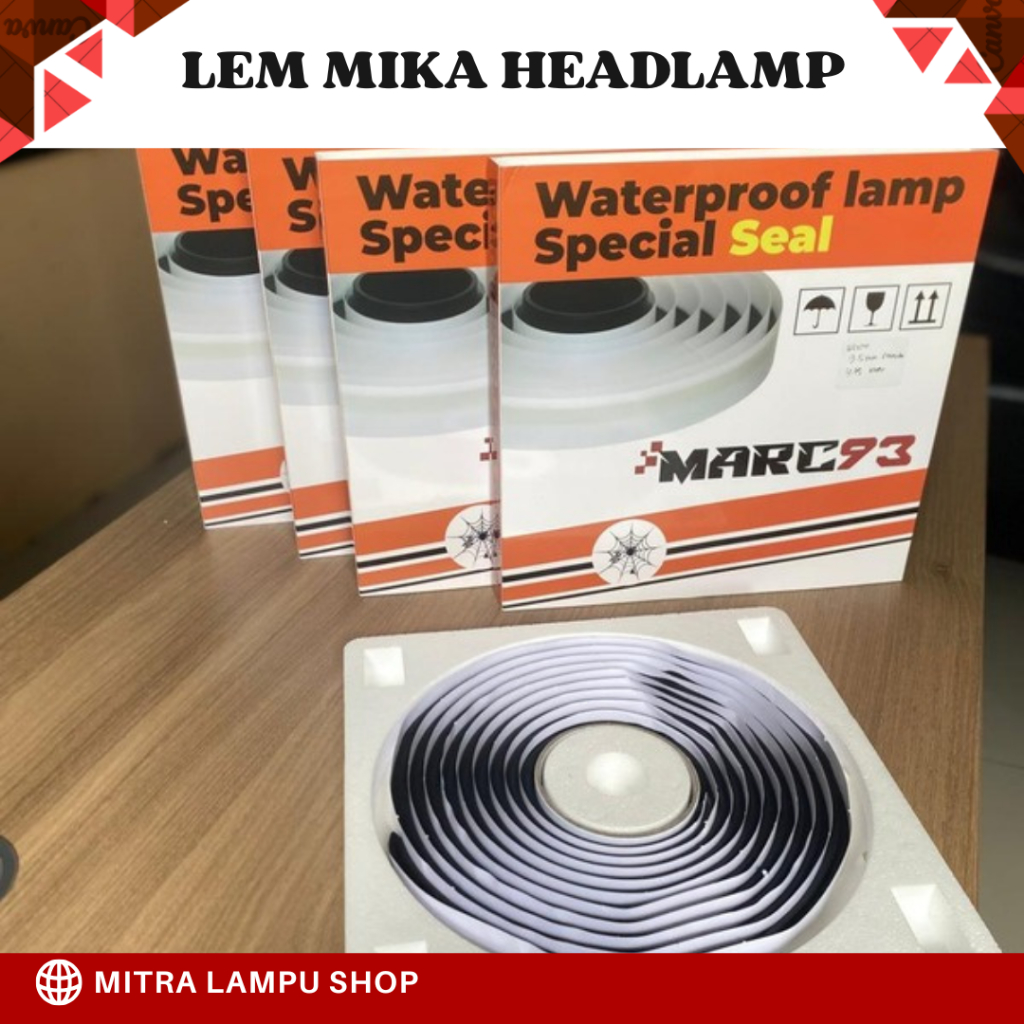 LEM MIKA LEM BUTYL HEADLAMP LAMPU KENDARAAN MOTOR MOBIL WARNA HITAM | ORIGINAL TERMURAH