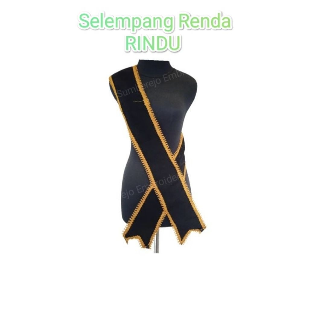 Selempang Renda wisuda polosan (JUMBO) siap bordir atau sablon