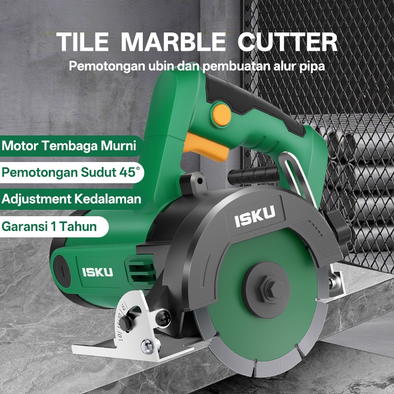 ISKU 1050W Mesin Potong Keramik 4" Marble Cutter Tile Cutter Portabel Kecil Mesin Pemotong Kayu Untu
