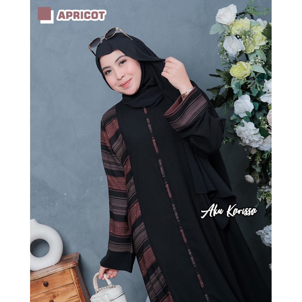 SYAFIKA ZEVALIA GAMIS MUSLIMAH WANITA ABAYA BY AKU KARISSA BAHAN SABRINA KEKINIAN TERBARU BAJU MUSLI